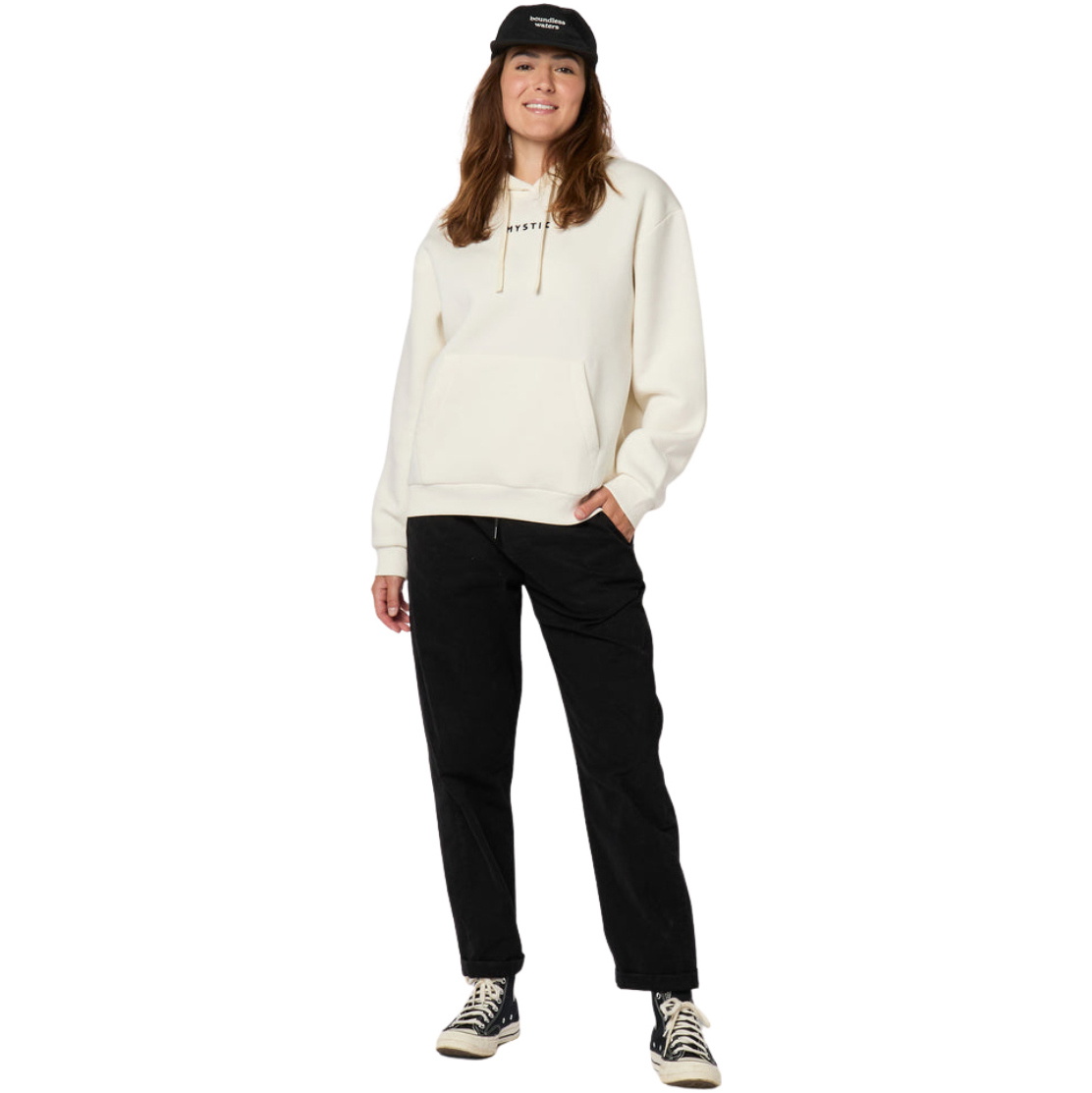 2025 Mystic Femmes Brand Hoodie 35104.230129 - Off White